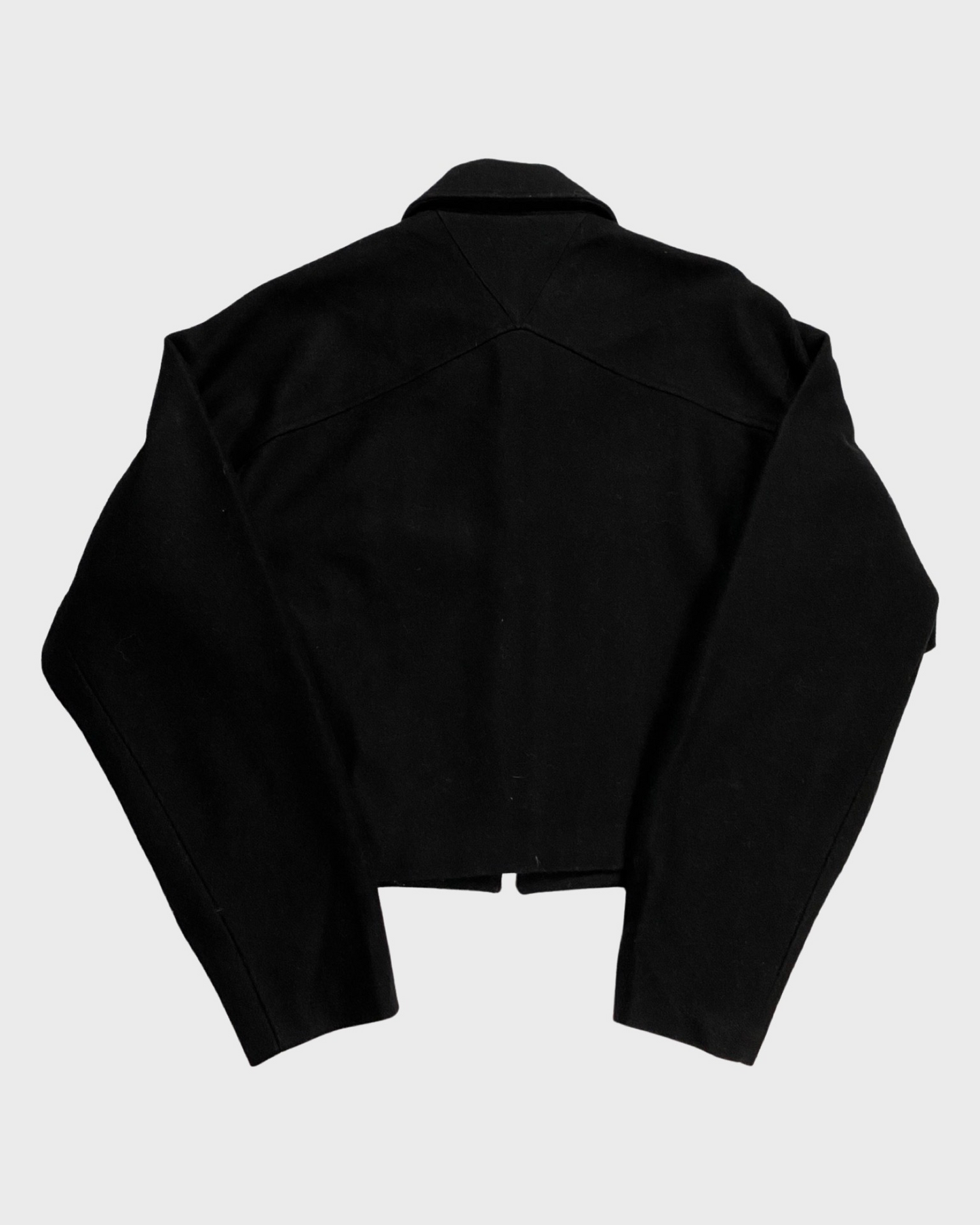 BOTTEGA VENETA BY DANIEL LEE - Felted wool cropped jacket with elongated sleeves SIZE:48