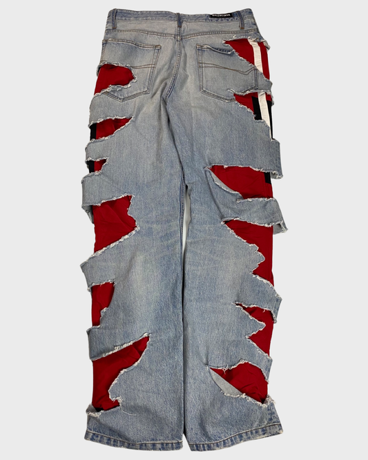 Balenciaga AW21 afterworld slashed jeans SZ:XS|S|M
