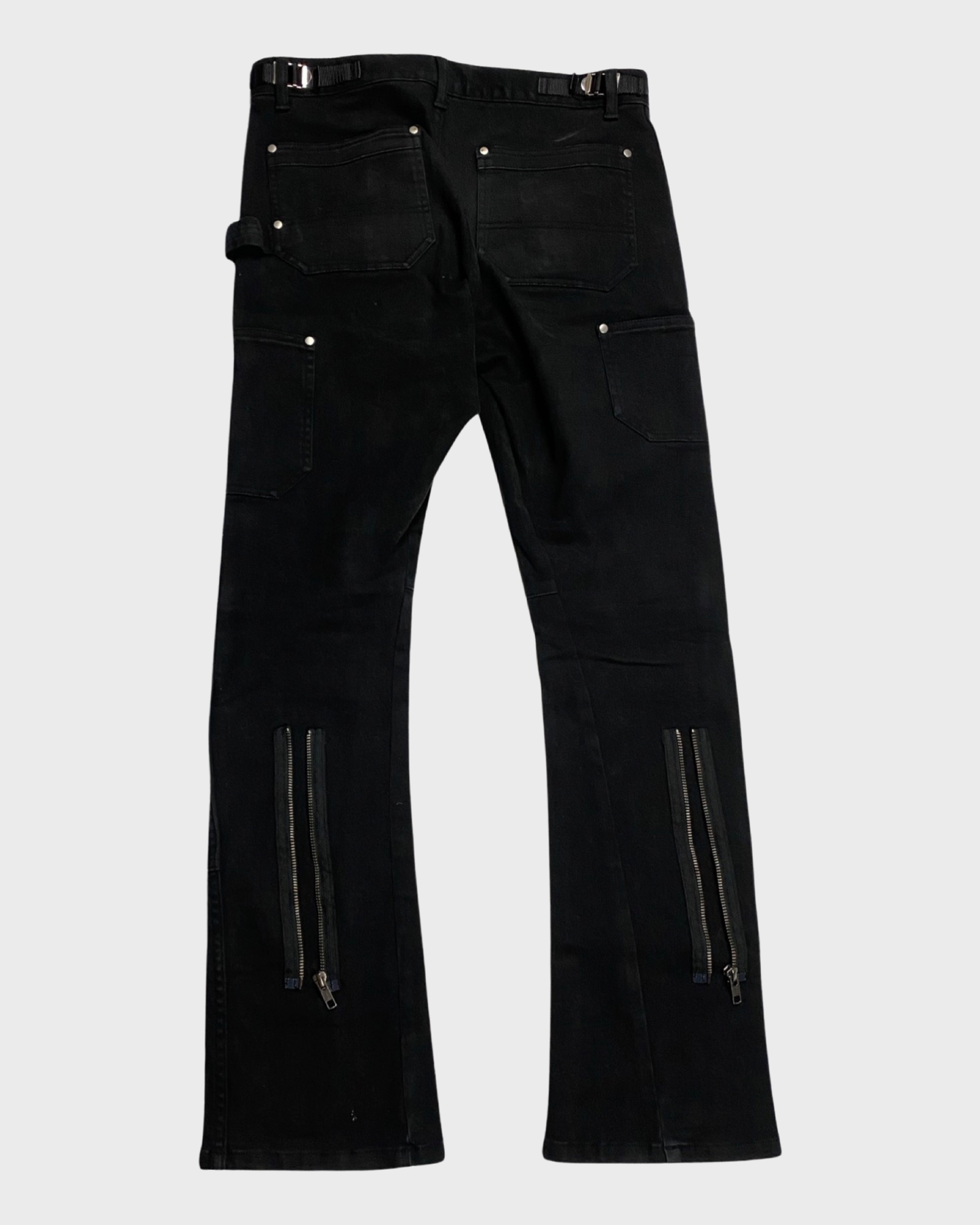 Vuja De Flared backzip carpenter workwear jeans pants SZ:W30