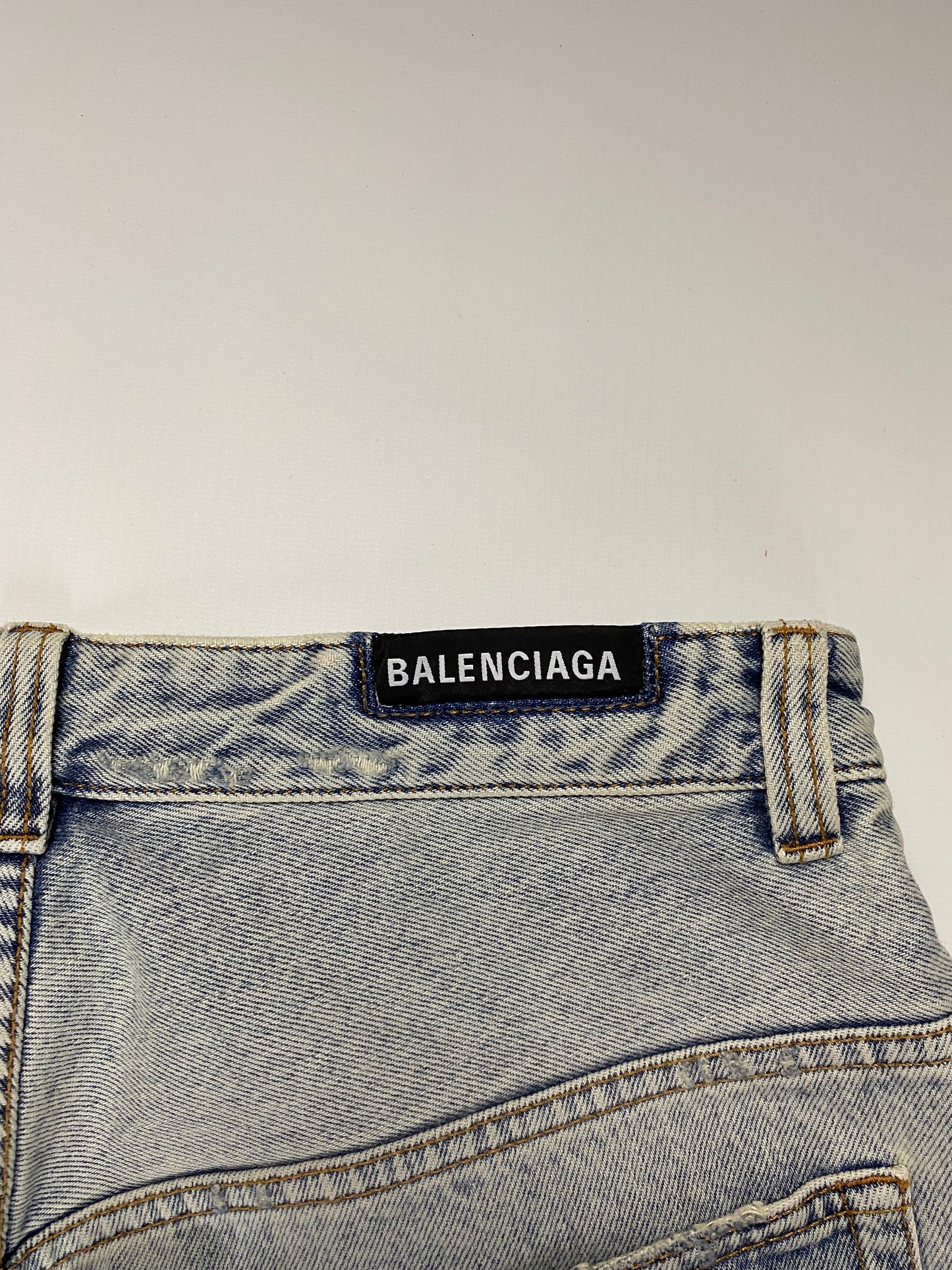 Balenciaga AW22 light blue pull up jeans SZ:M