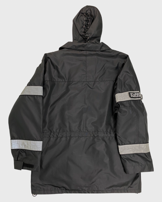 Vetements SS19 runway fireman reflective gimp mask parka SZ:S