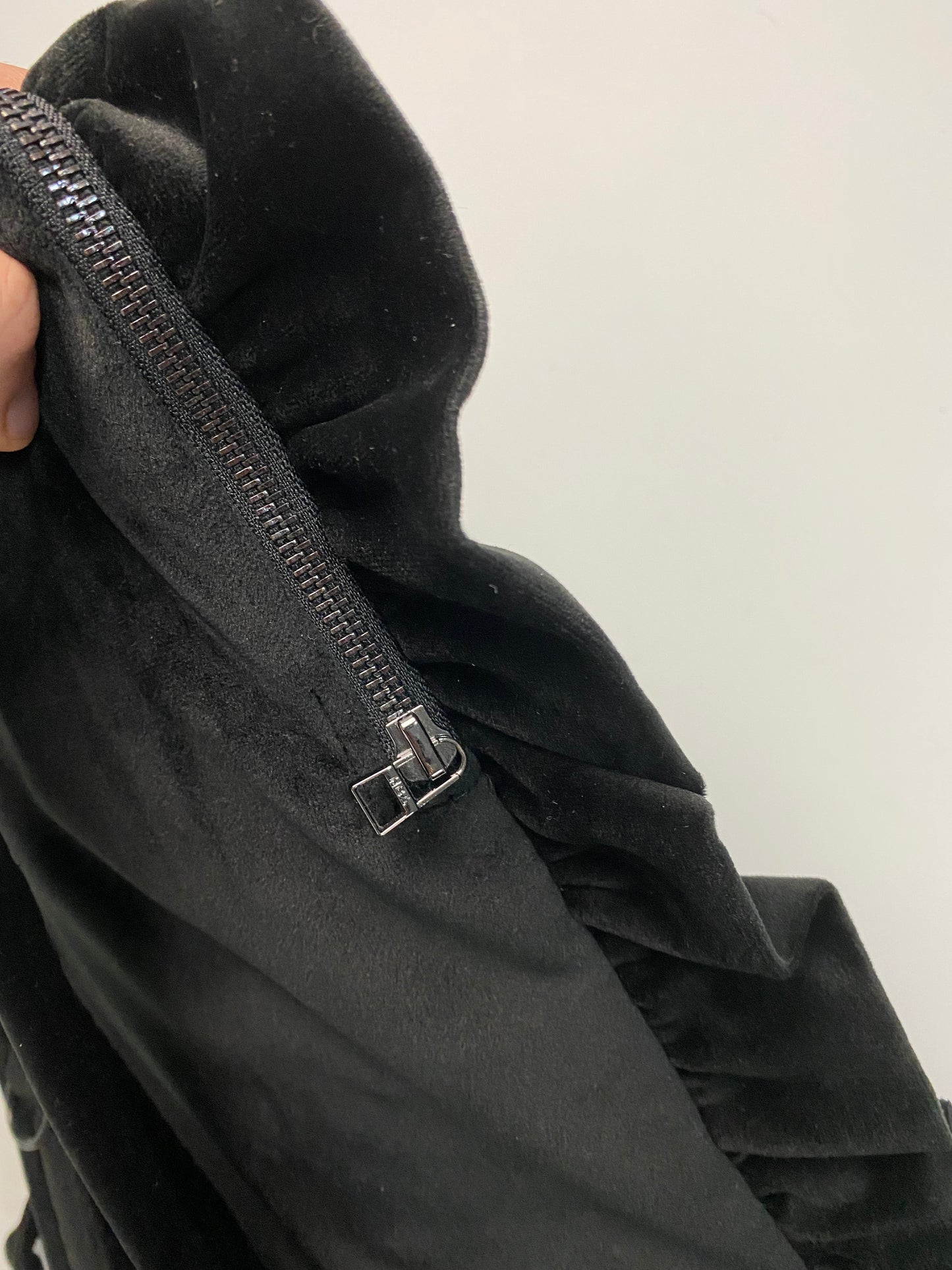 HBA velour / velvet pillow backpack in black SZ:OS