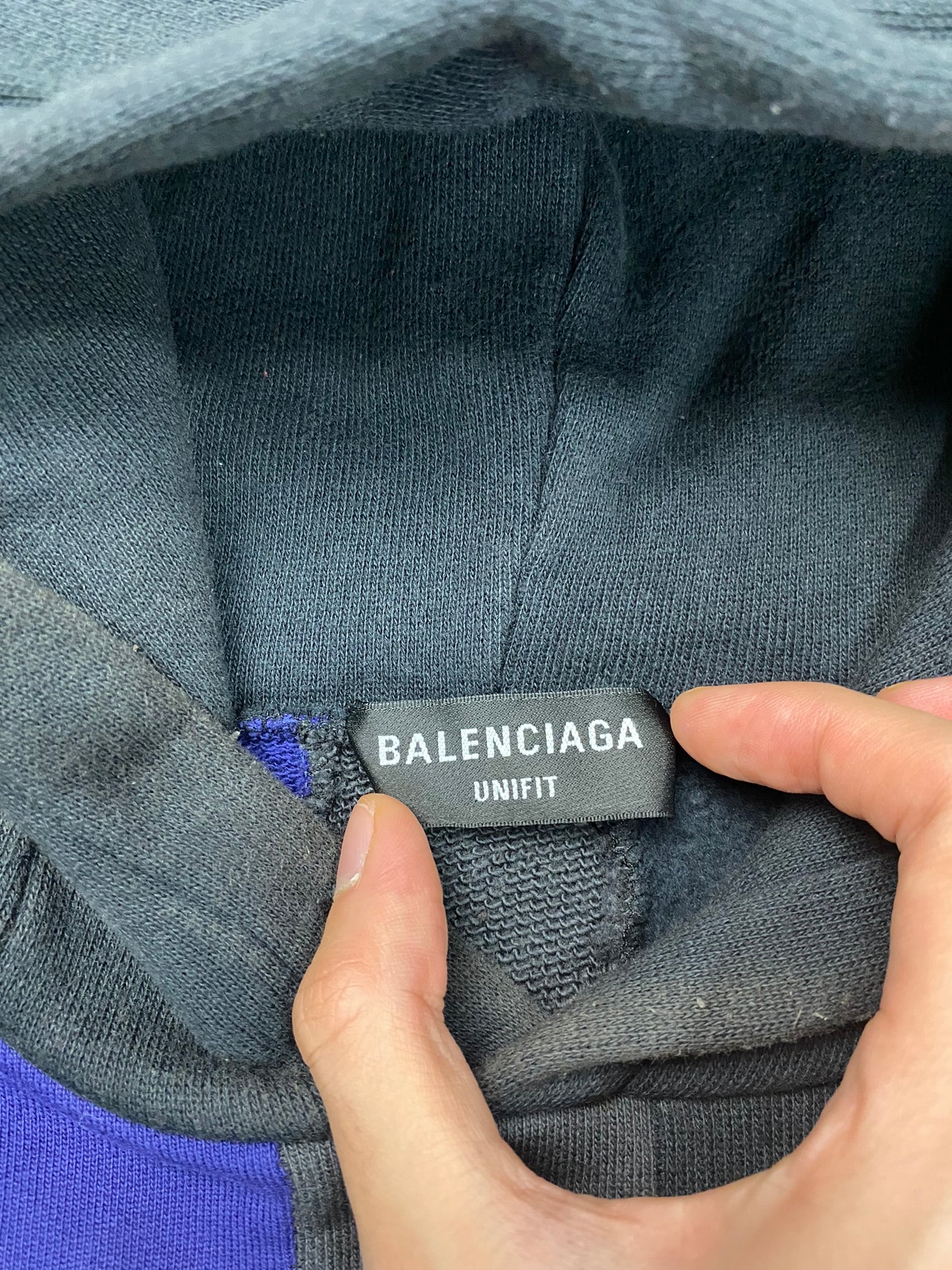 Balenciaga cut up patchwork hoodie multicolor logos SZ:XS