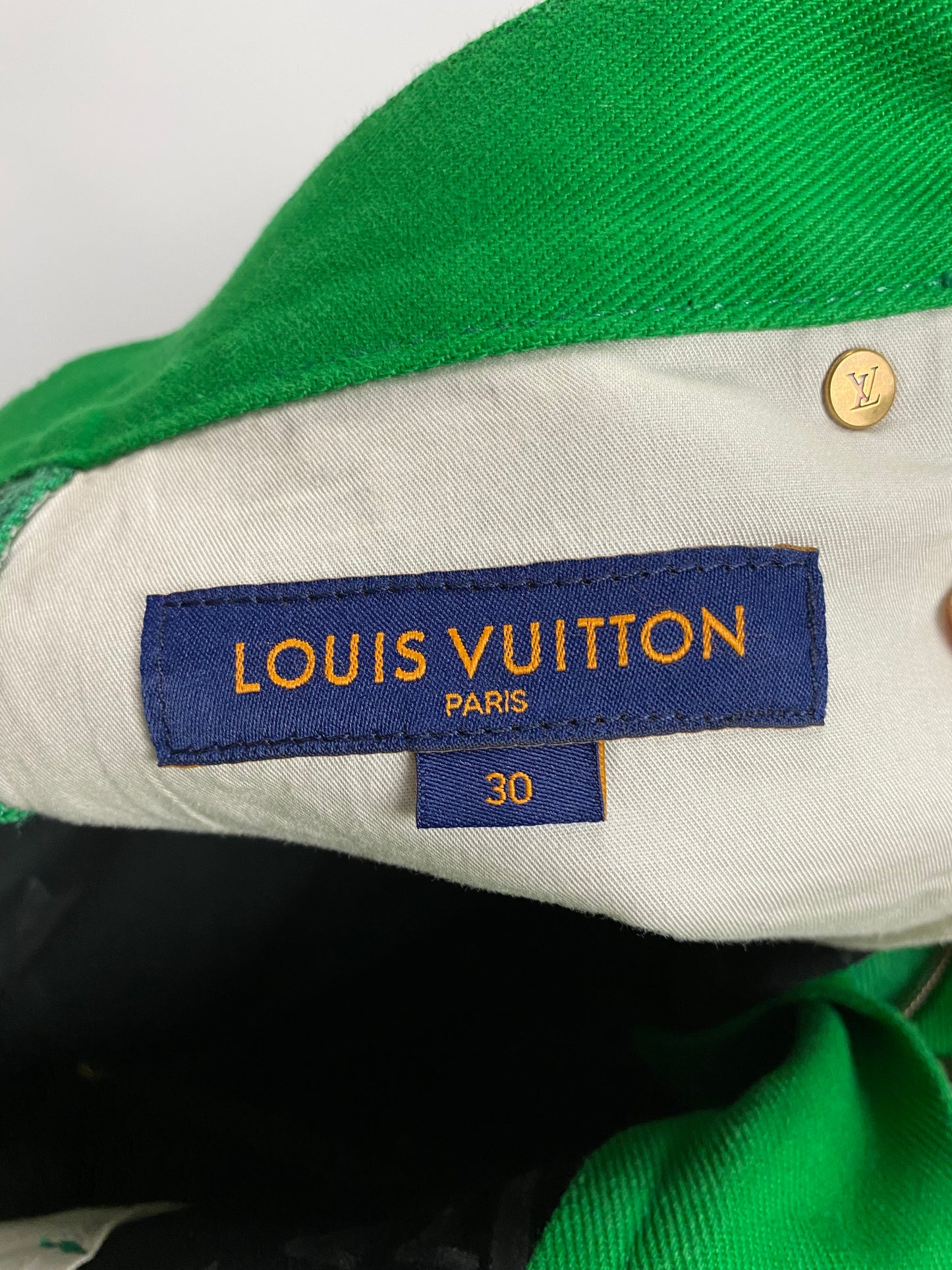 Louis Vuitton Louis Vuitton Virgil Abloh Cream LV monogram carpenter jeans