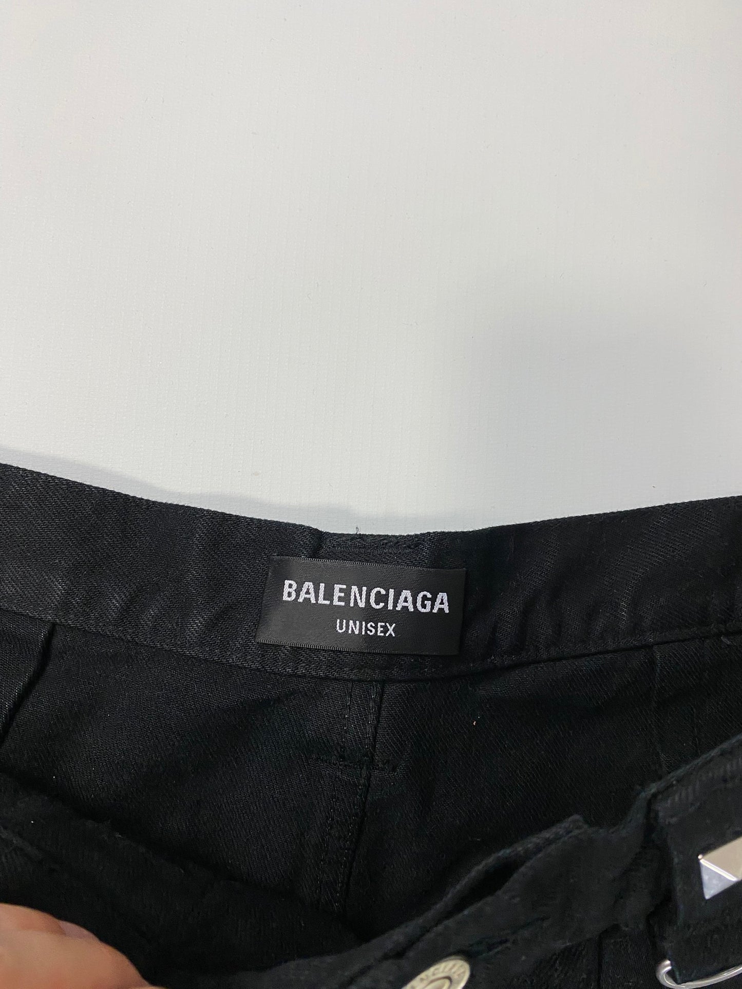 Balenciaga Spring22 runway raver pants in pitch black SZ:W31