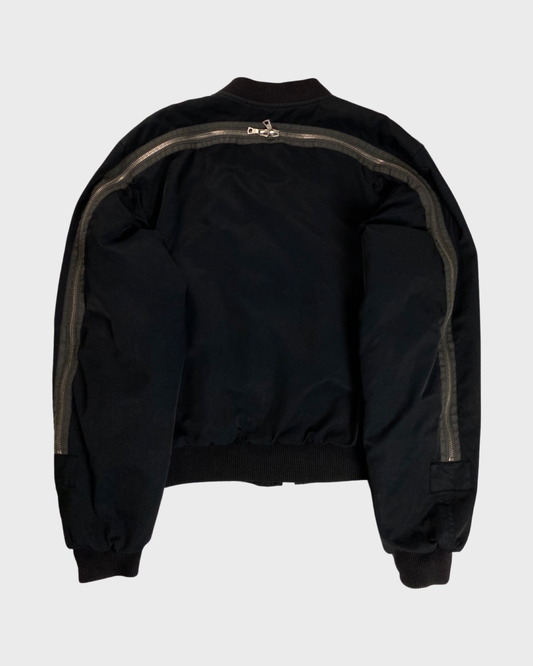 Dries Van Noten backzip bomber jacket in cotton & nylon SZ:S