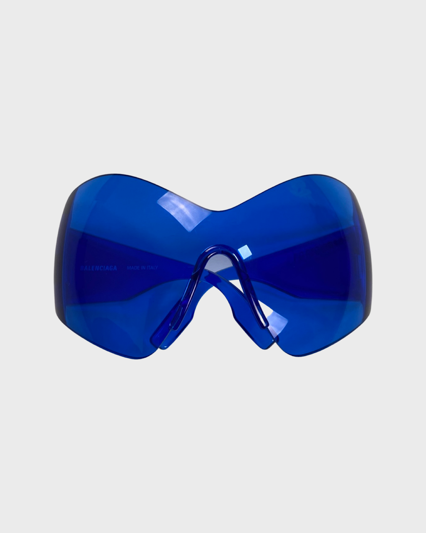 Balenciaga AW21 afterworld butterfly mask sunglasses in blue SZ:OS