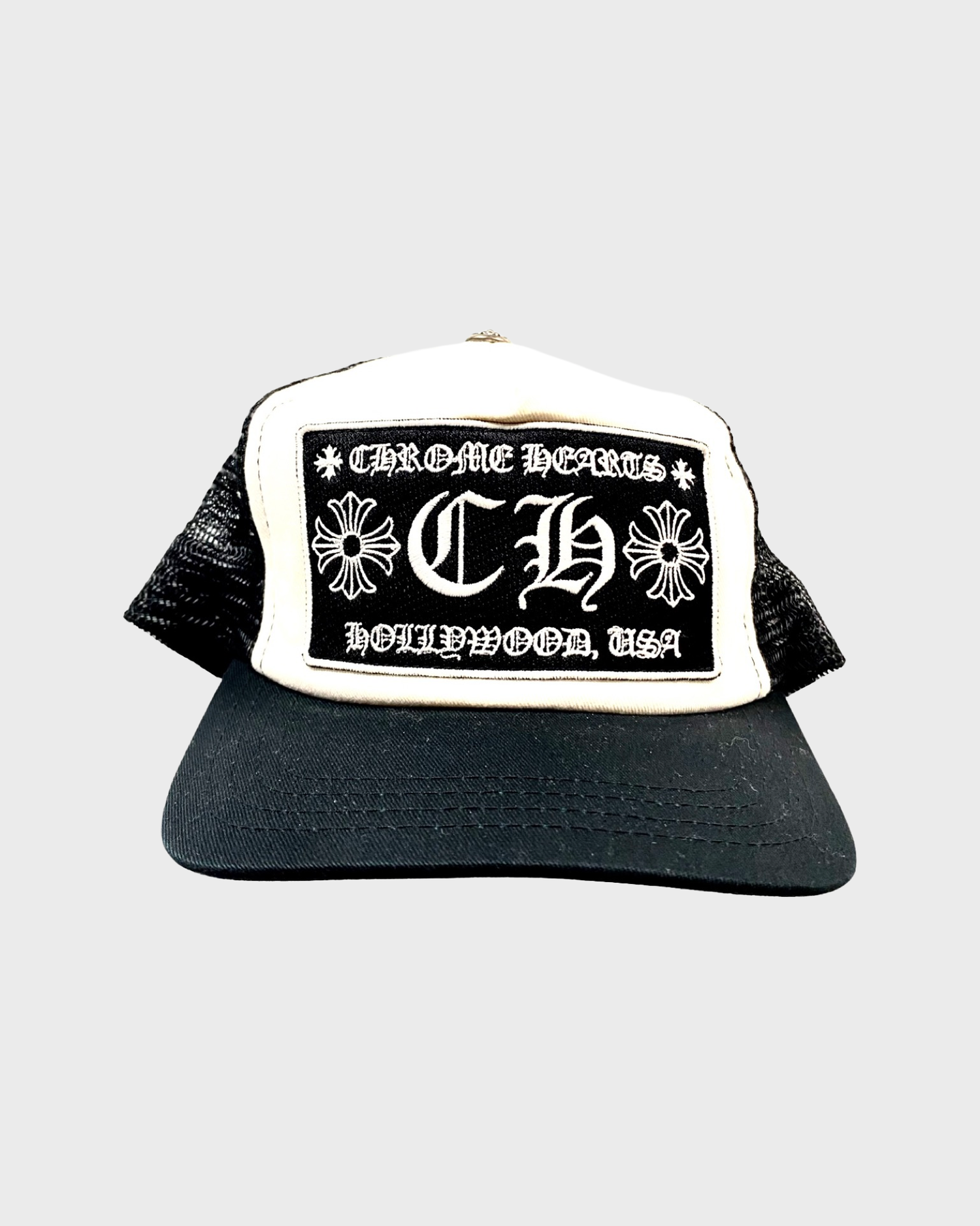 Chrome Hearts Black & white classic trucker hat / cap SZ:OS