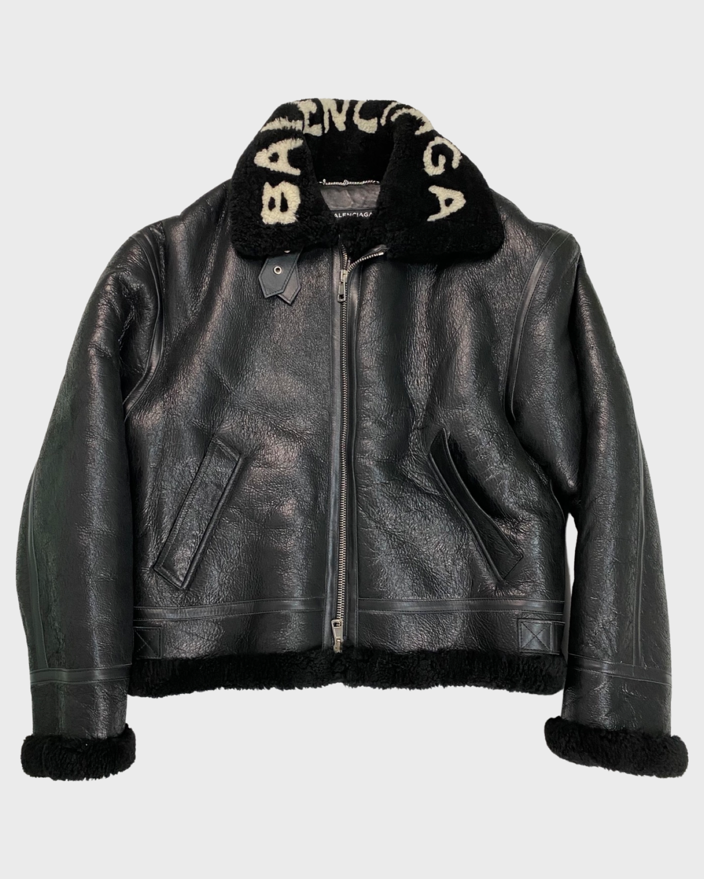 Balenciaga Le Bombadier shearling jacket SZ:48
