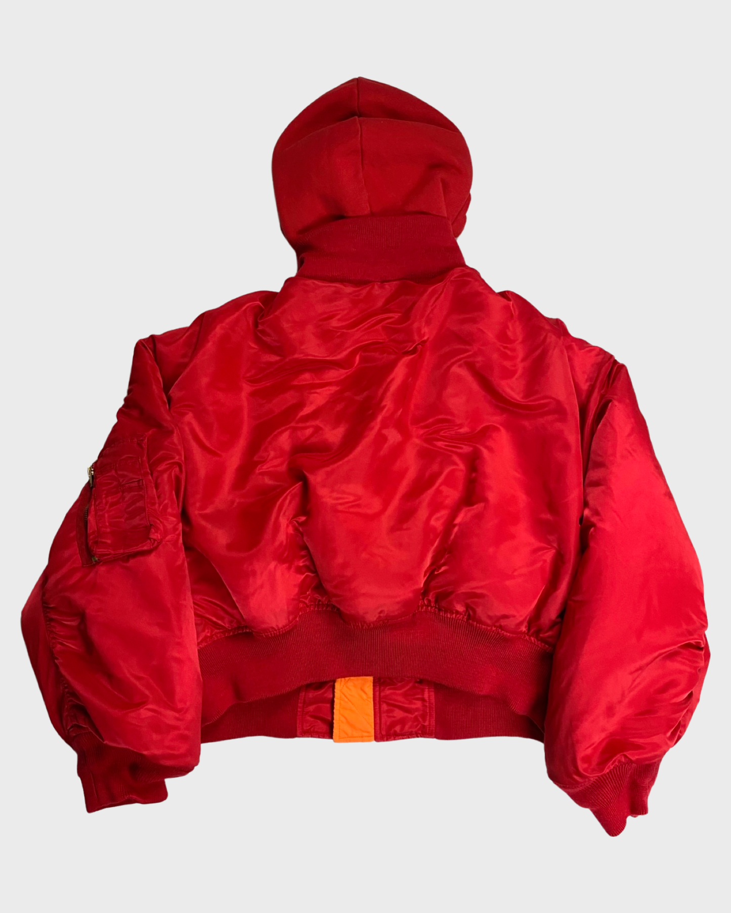 Vetements AW16 cropped red Bomber MA1 jacket SZ: S