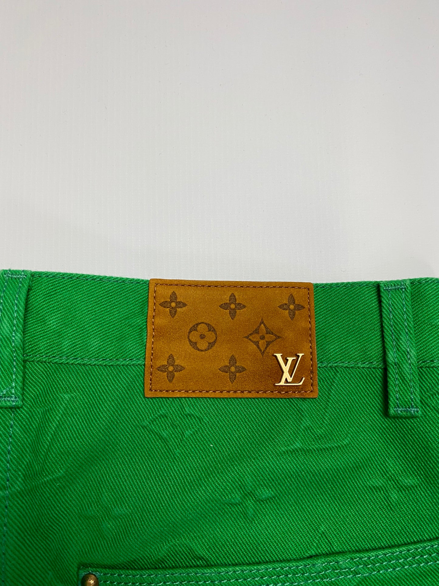 Louis Vuitton Louis Vuitton Virgil Abloh Cream LV monogram carpenter jeans