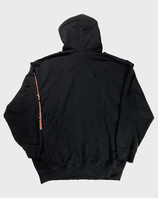 Balenciaga orange maison distressed hoodie SZ:S