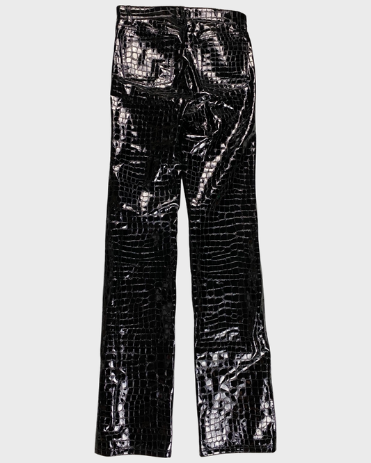 Balenciaga SS19 runway croc embossed pants SZ:44