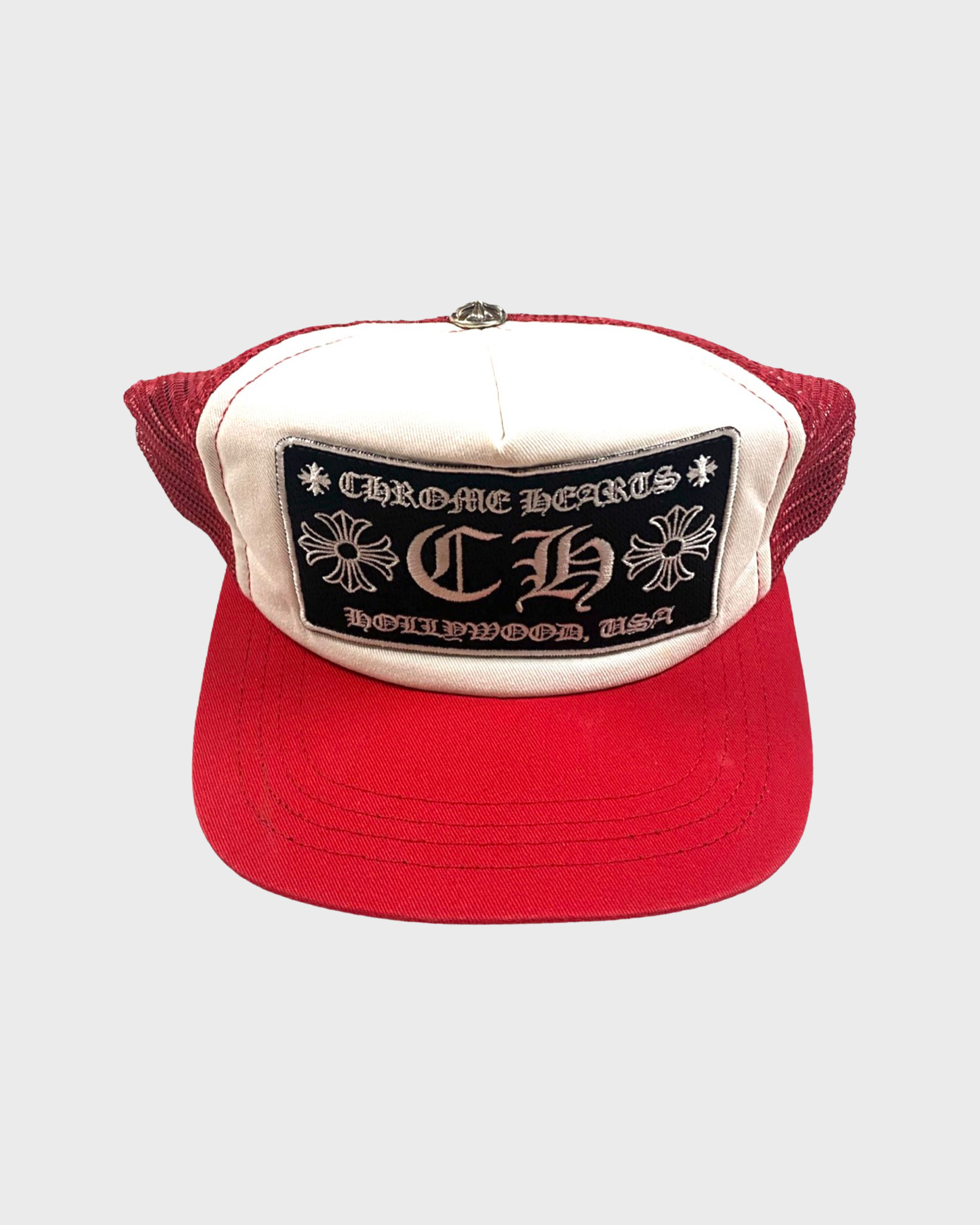 Chrome Hearts red & white trucker hat / cap SZ:OS