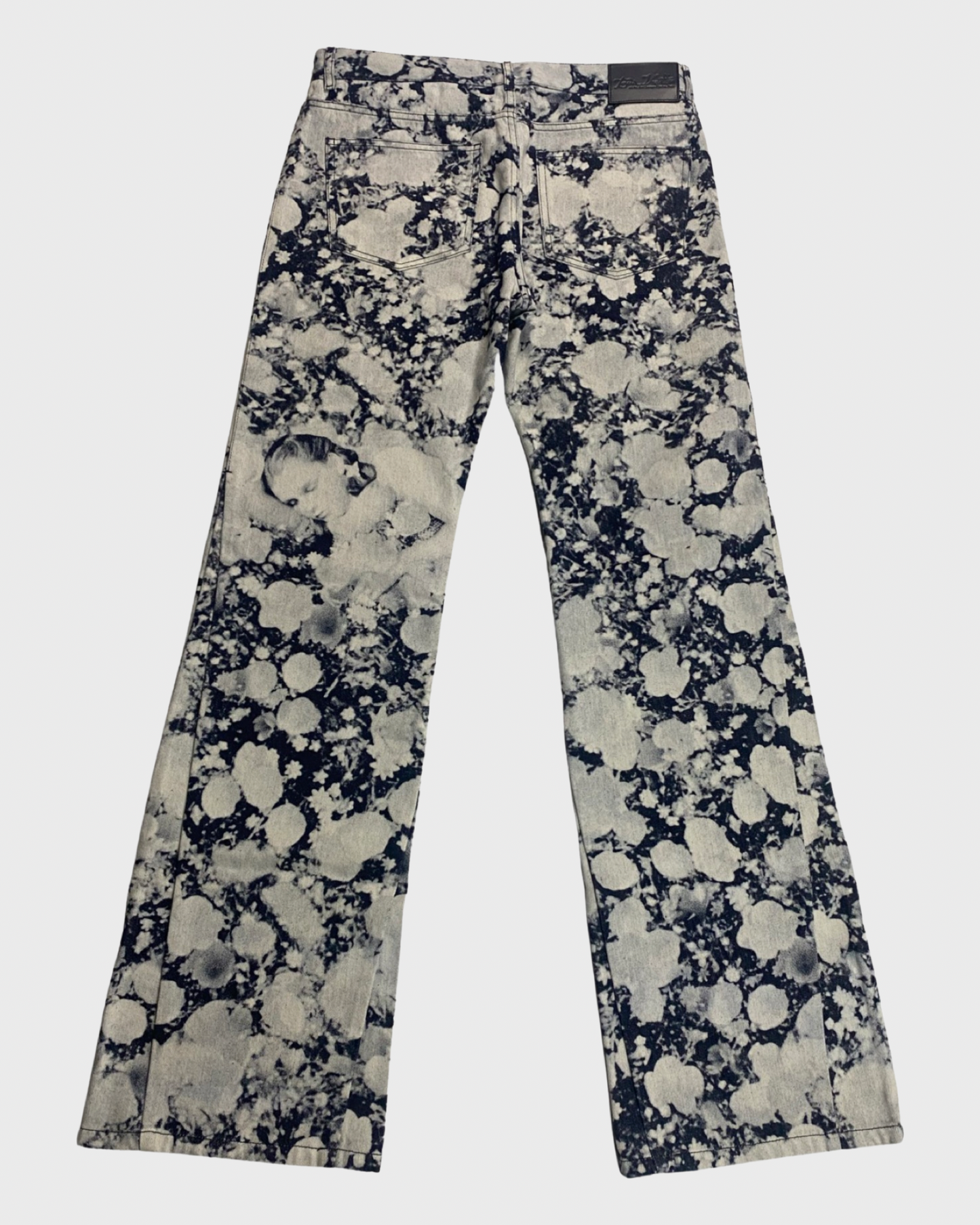 Louis Vuitton × Virgil Abloh BRANDNEW SS19 runway Dorothy poppies flared dyed denim jeans SZ:32