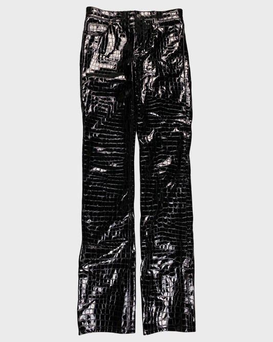 Balenciaga SS19 runway croc embossed pants SZ:44