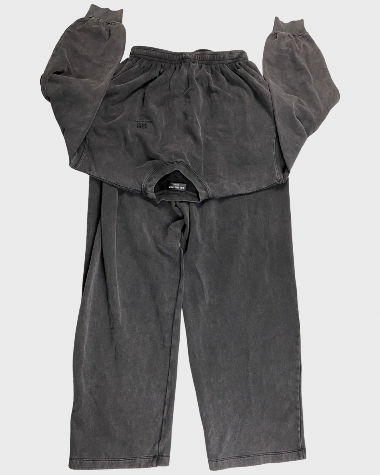 Balenciaga tied up sweater/crewneck sweatpants grey SZ:S