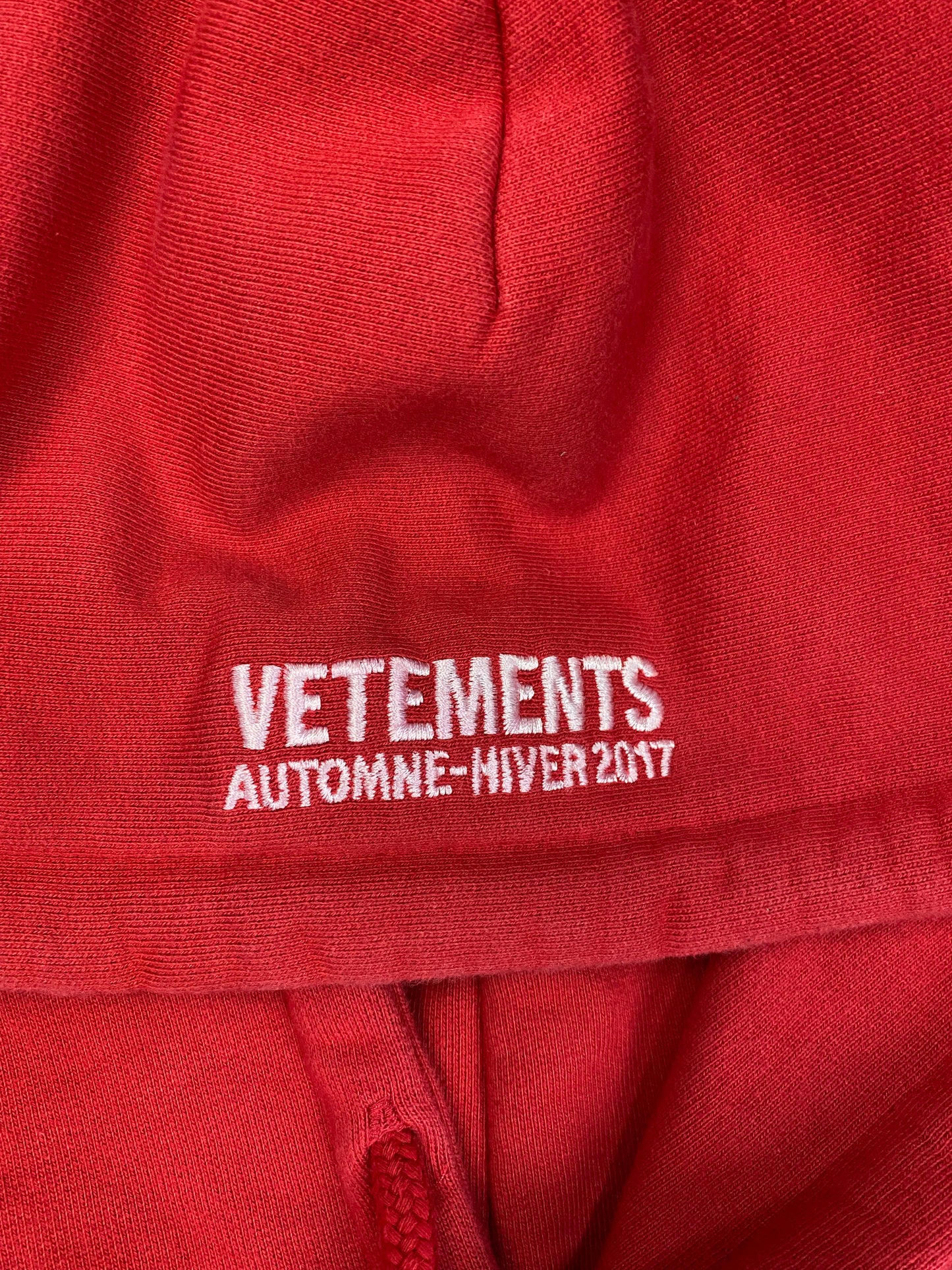 Vetements Seoul Exclusive oversized OG METAL hoodie in red SZ:XS|M