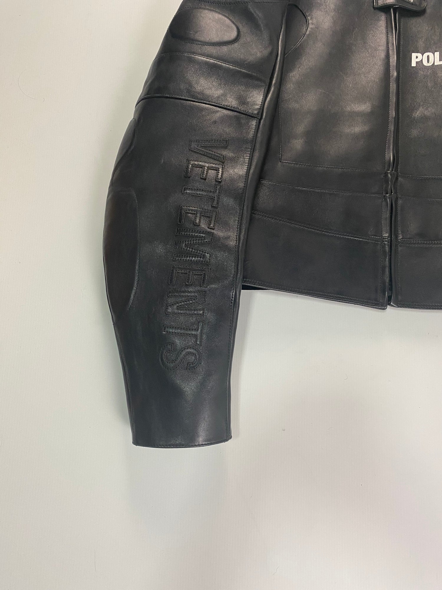 Vetements Leather Moto Pants