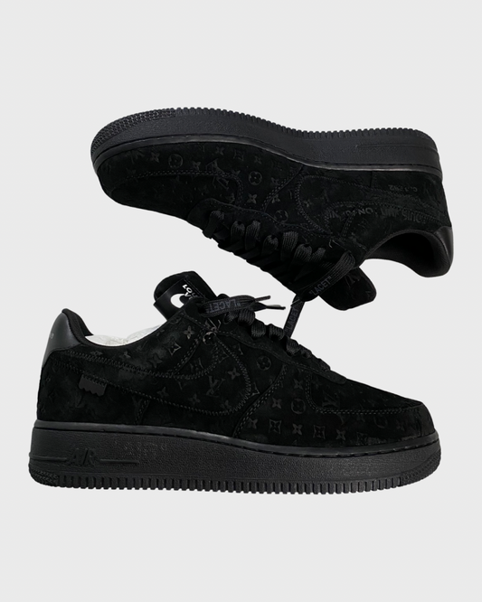 LV x Nike Air Force 1 low in velour black SZ:US8.5/42