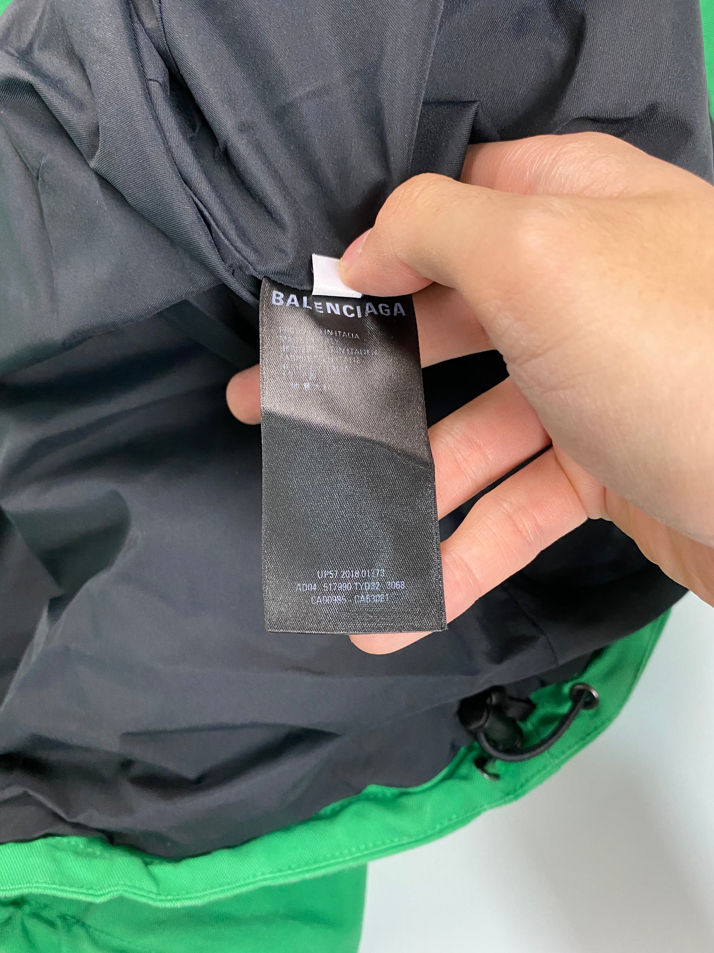 BALENCIAGA green swing parka jacket SZ:38