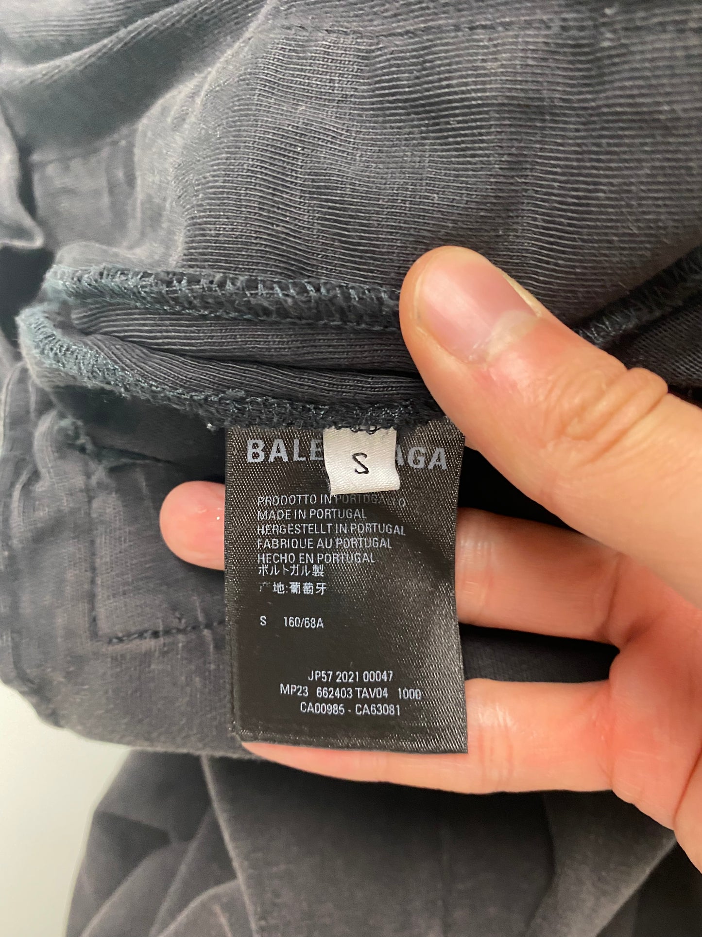 Balenciaga AW21 afterworld washed out straight pants SZ:S