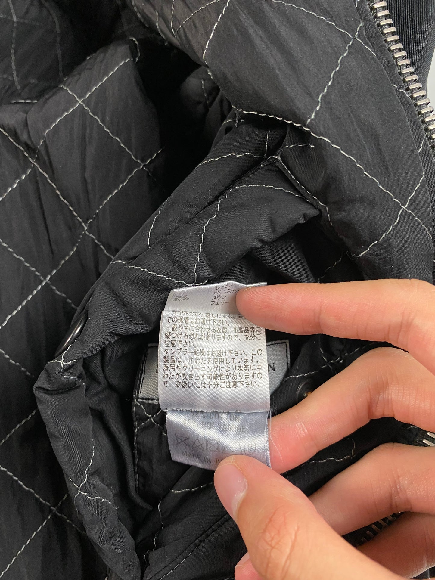 Dries Van Noten backzip bomber jacket in cotton & nylon SZ:S