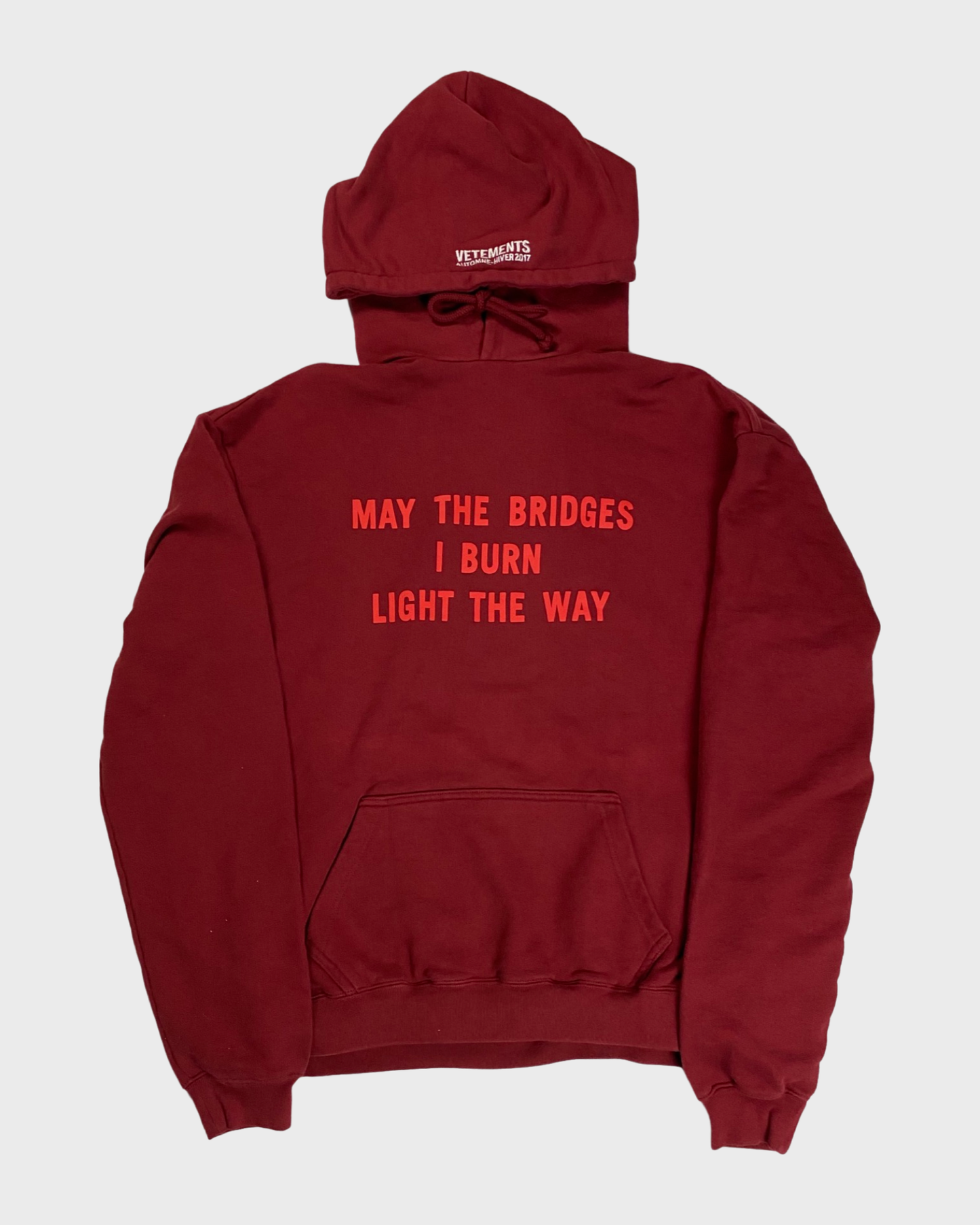 Vetements AW16 MTB MAY The BRIDGES oversized homme version hoodie SZ:XS|S|L