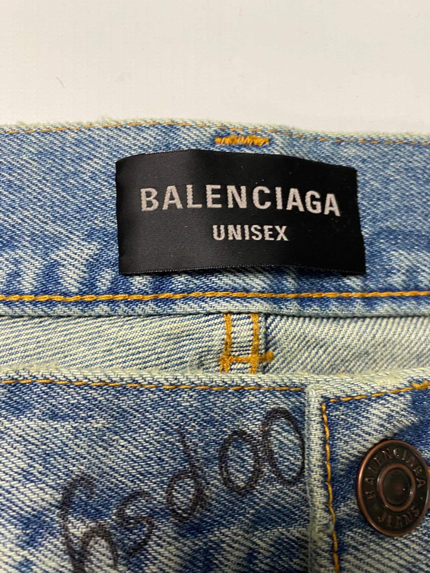 Balenciaga AW22 rhinestone jeans SZ:S