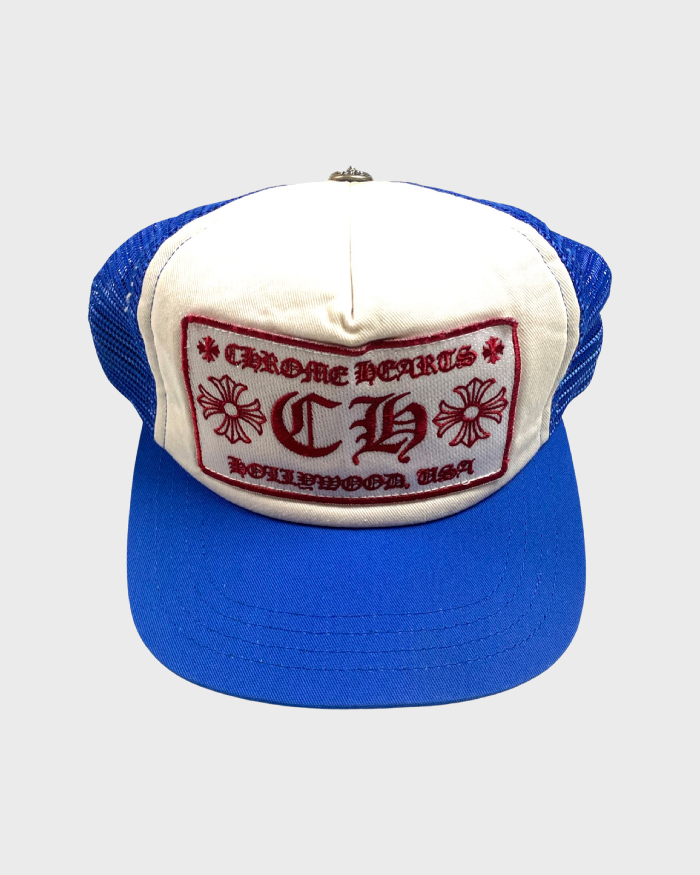 Chrome Hearts RARE blue and red trucker hat / cap SZ:OS