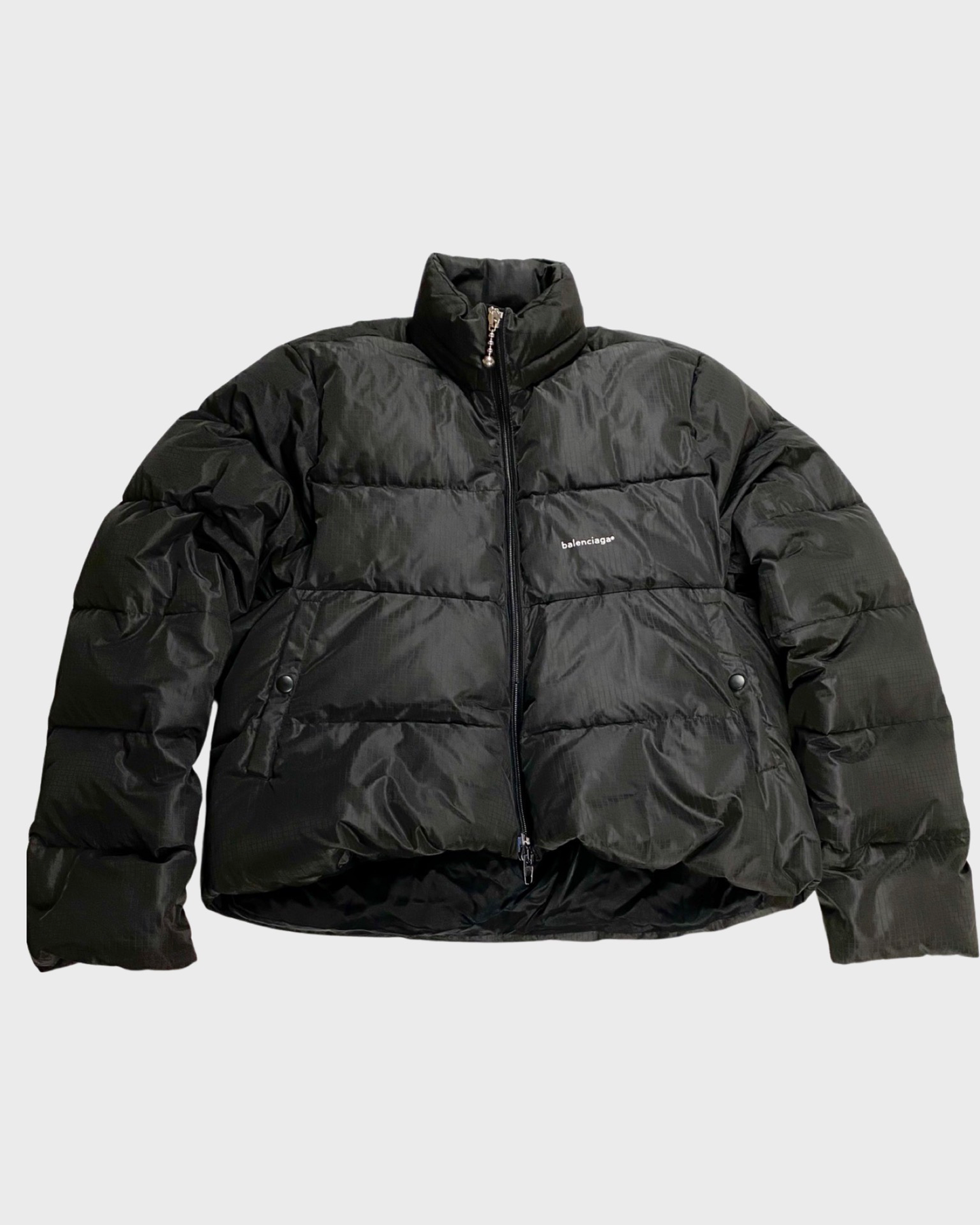 BALENCIAGA OG AW17 C-Shape puffer jacket in black SIZE:44/46