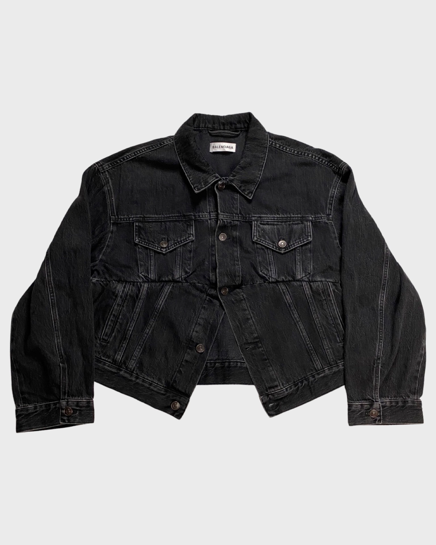 Balenciaga grey denim jacket clearance
