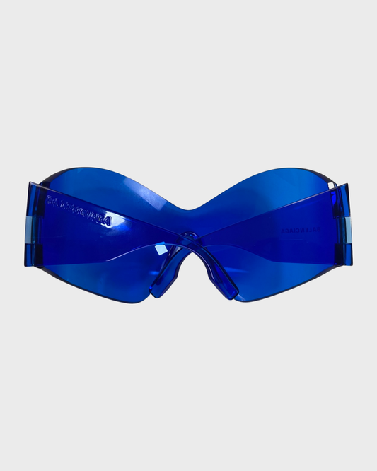 Balenciaga AW21 afterworld butterfly mask sunglasses in blue SZ:OS