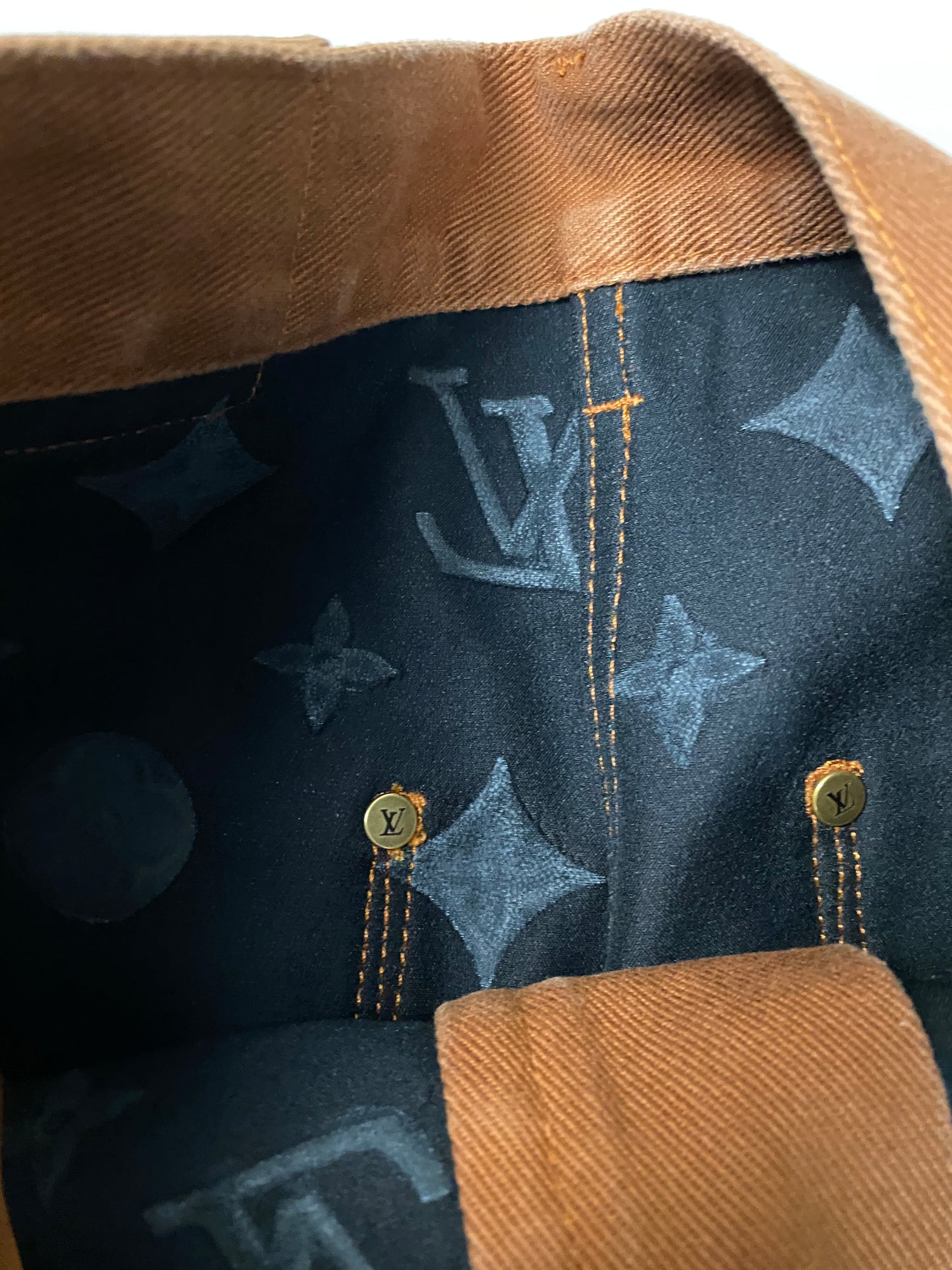 Louis Vuitton Blue Monogram Carpenter Denim Shorts