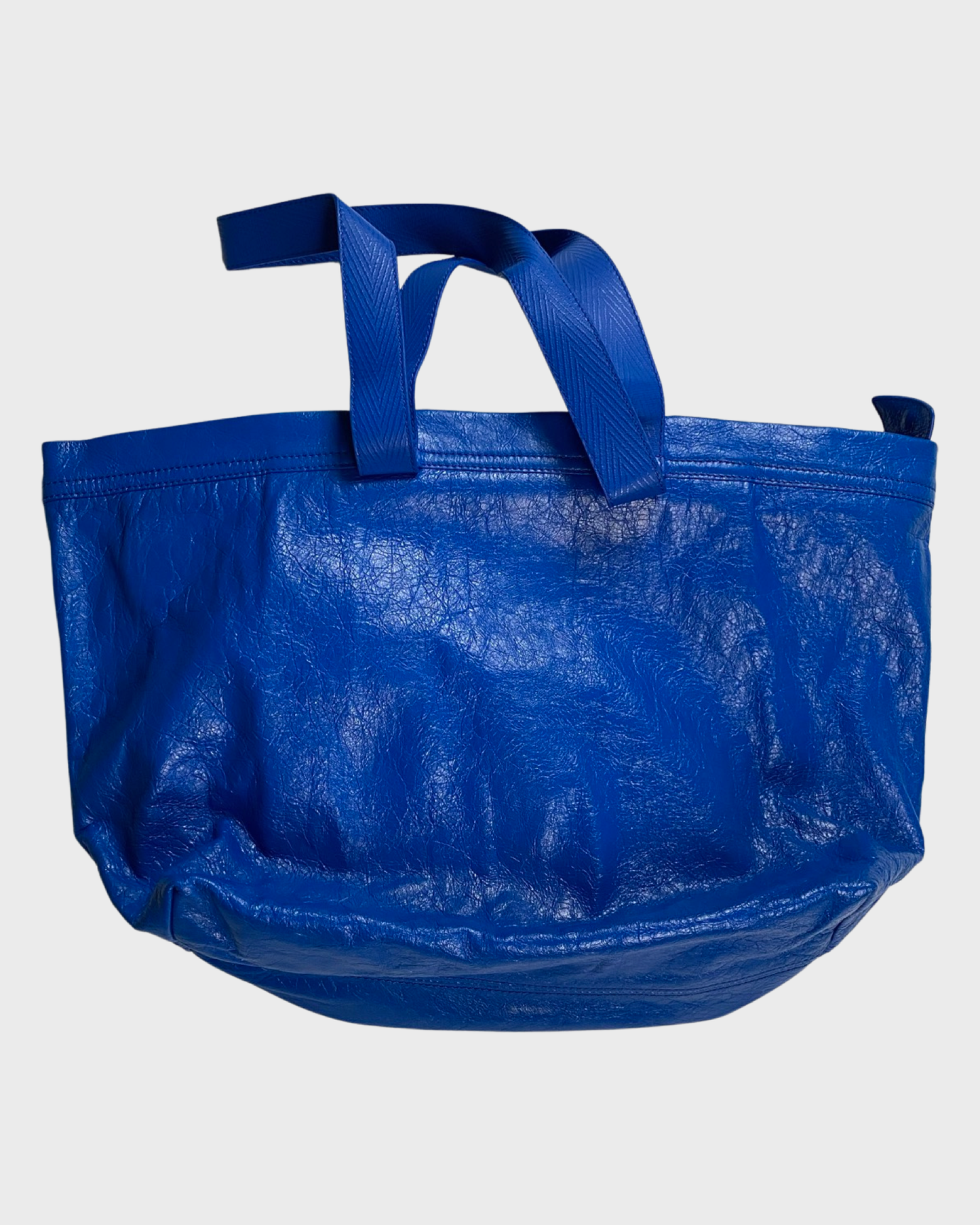 SS17 iconic runway IKEA leather bag in blue SIZE:OS