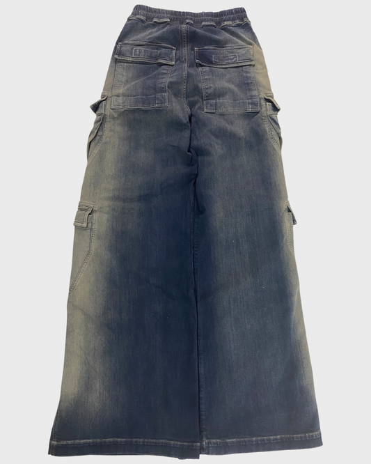 Rick Owens Jumbo Bela Cargo pants in mineral blue SZ:L