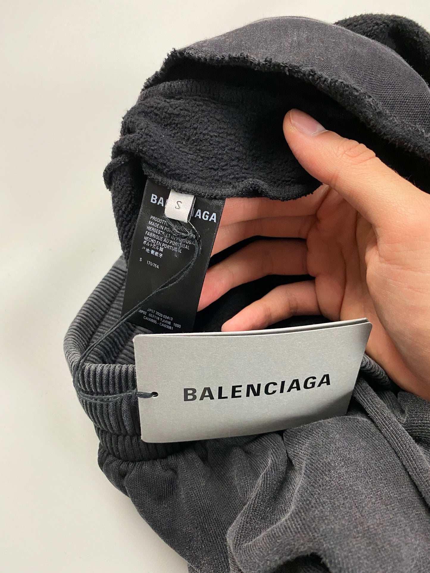 Balenciaga tied up sweater/crewneck sweatpants grey SZ:S