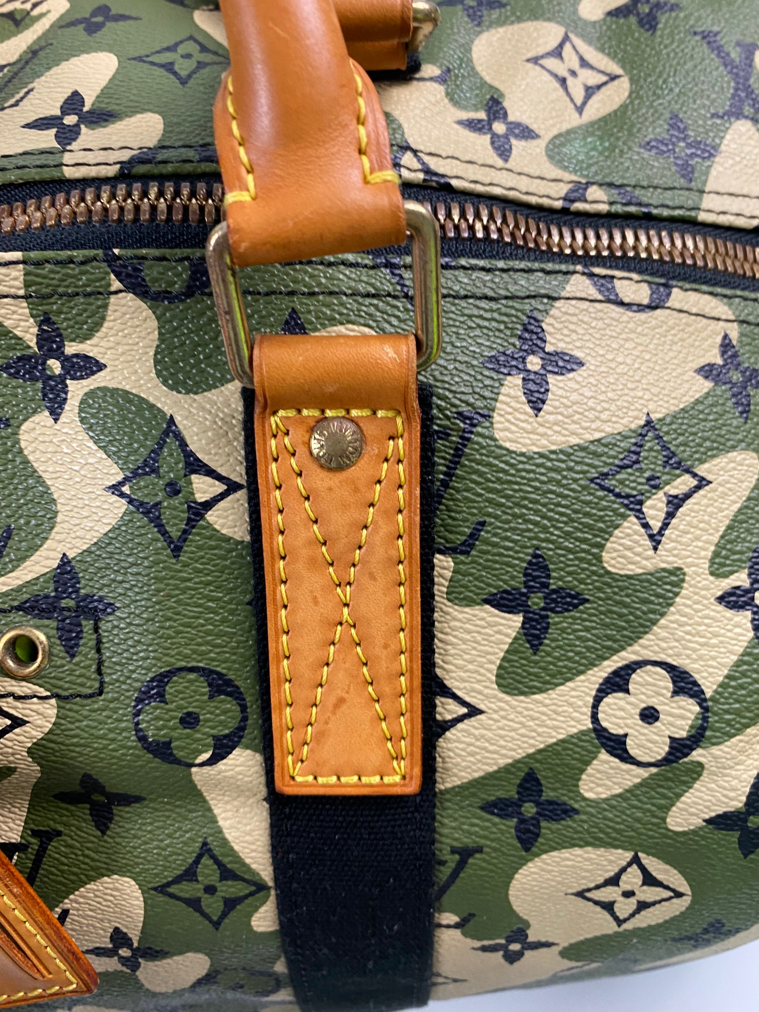 Louis Vuitton Takashi Murakami Keepall 55 Rare Camo Duffle Bag (LLZXZ)  144010013827 DO