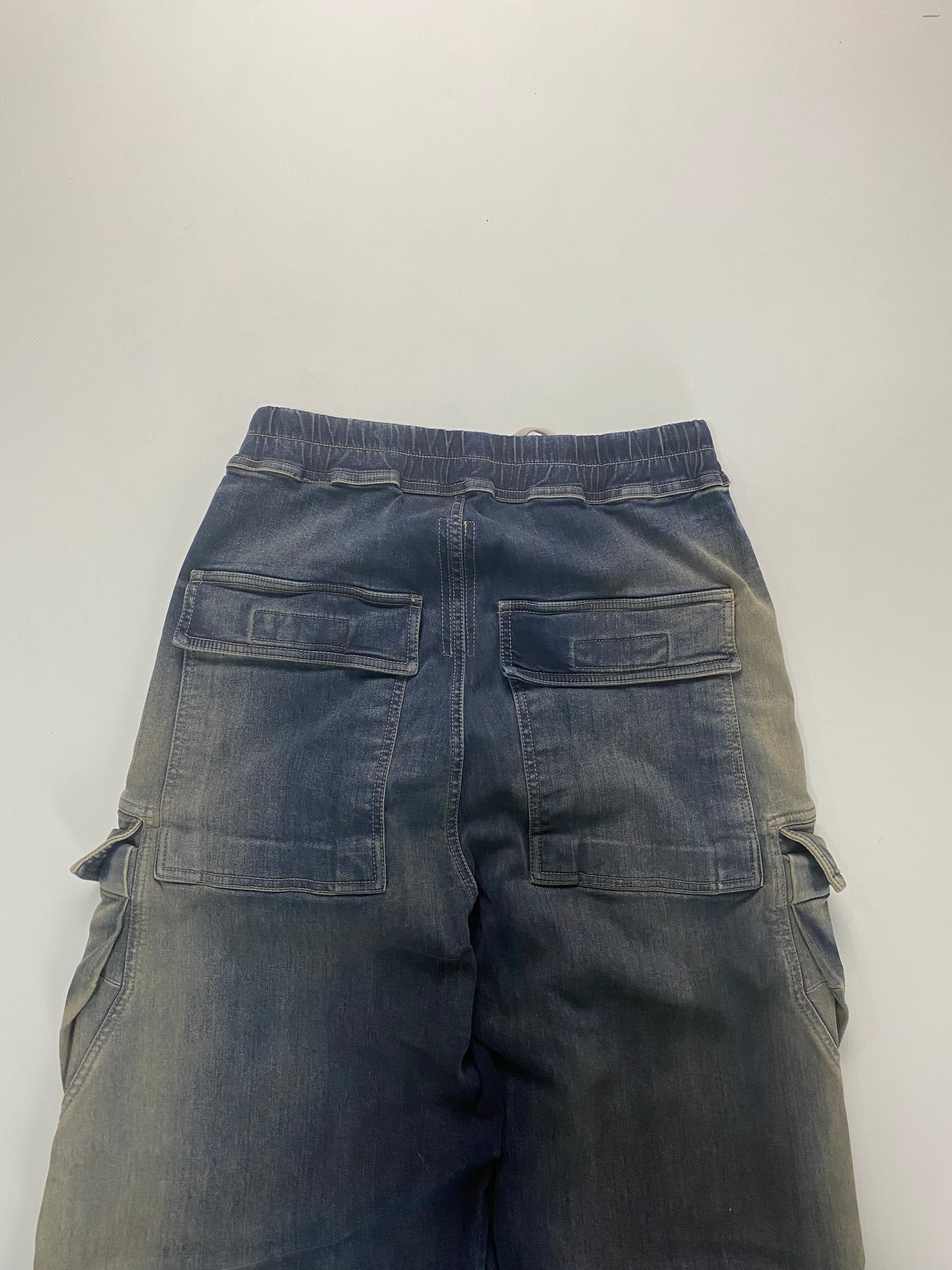 Rick Owens Jumbo Bela Cargo pants in mineral blue SZ:L