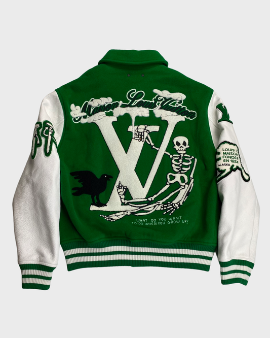 LV AW21 Tourist vs Purist skeleton varsity college jacket SZ:50|54