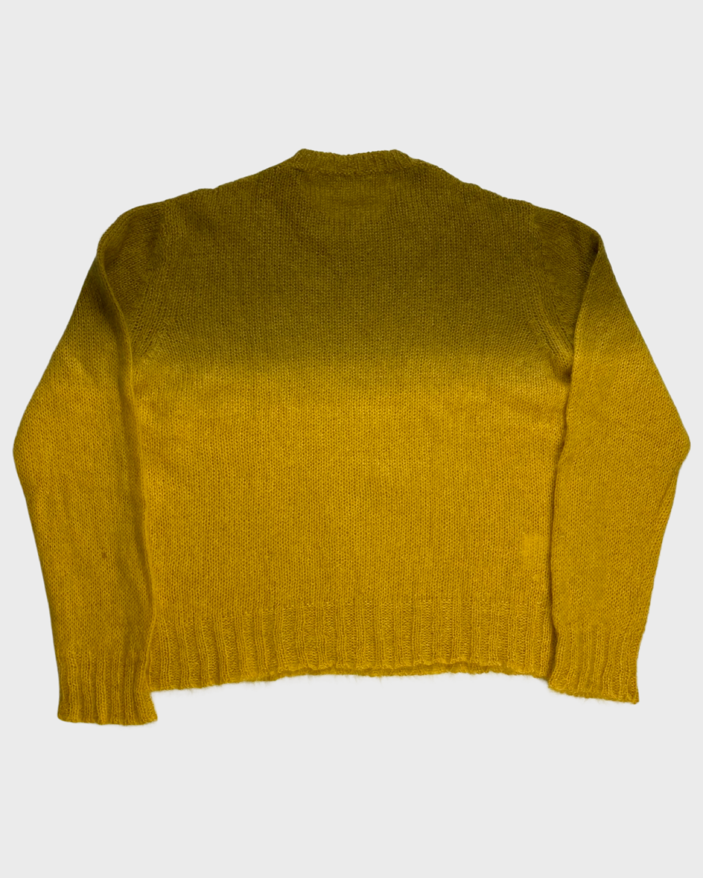 Marni Ombré gradient Mango yellow mohair sweater
